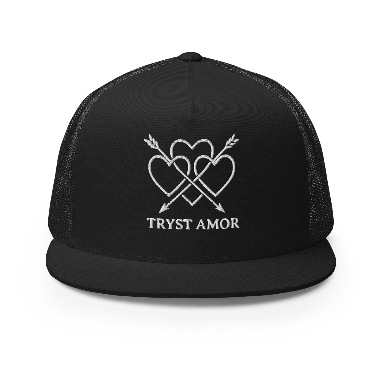 Tryst Amor Flat Bill Trucker Cap - trystamor