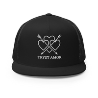 Tryst Amor Flat Bill Trucker Cap - trystamor