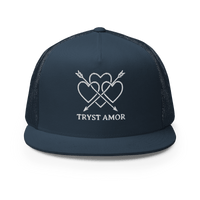 Tryst Amor Flat Bill Trucker Cap - trystamor