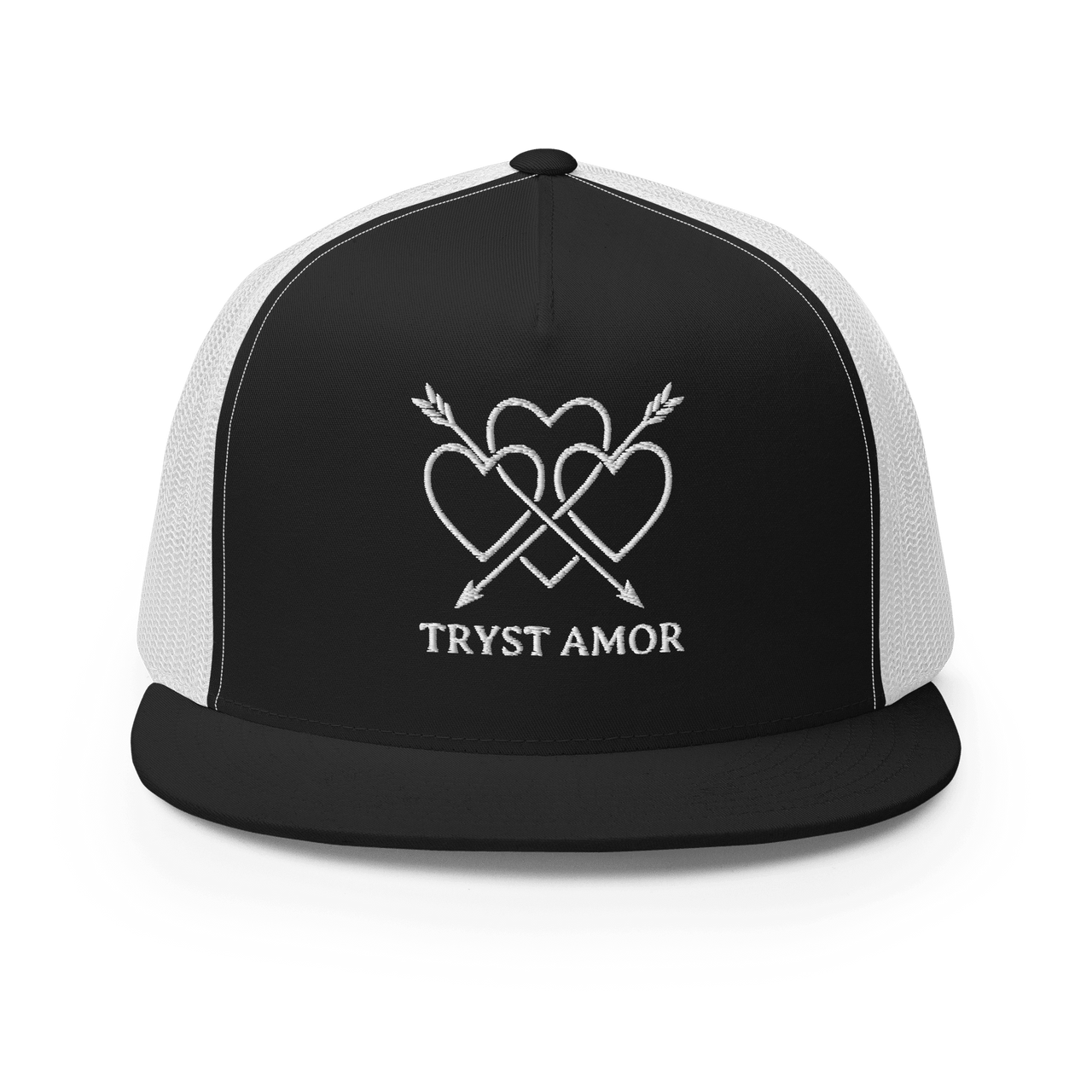 Tryst Amor Flat Bill Trucker Cap - trystamor