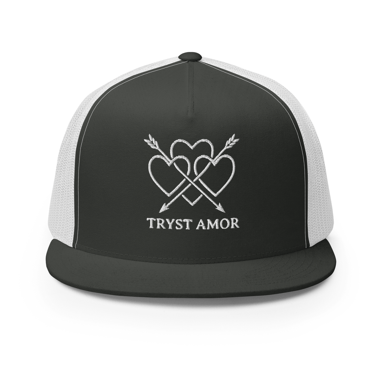 Tryst Amor Flat Bill Trucker Cap - trystamor