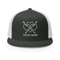 Tryst Amor Flat Bill Trucker Cap - trystamor
