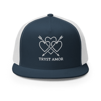Tryst Amor Flat Bill Trucker Cap - trystamor