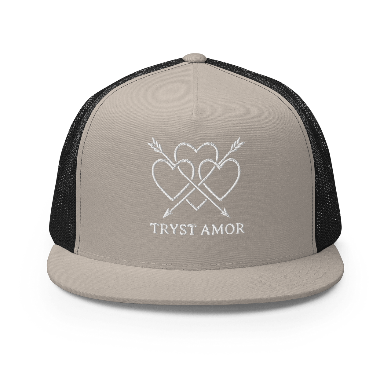 Tryst Amor Flat Bill Trucker Cap - trystamor