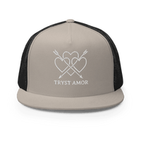Tryst Amor Flat Bill Trucker Cap - trystamor