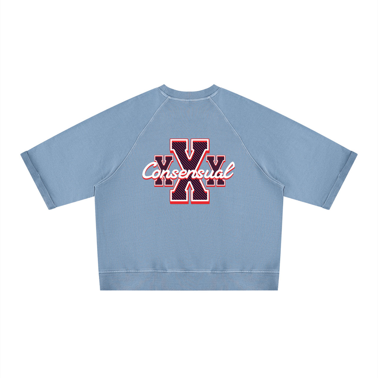 Unisex Vintage Wash Boxy Short Sleeve Sweatshirt - trystamor
