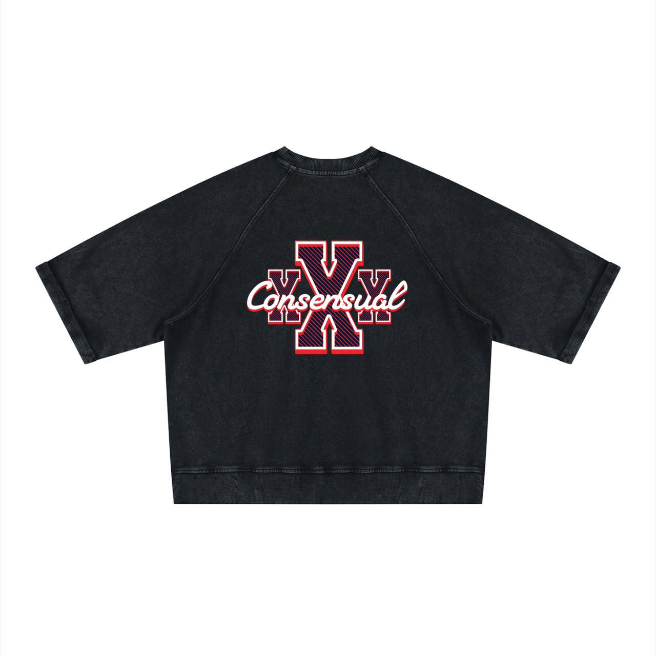 Unisex Vintage Wash Boxy Short Sleeve Sweatshirt - trystamor