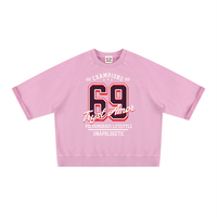 Unisex Vintage Wash Boxy Short Sleeve Sweatshirt - trystamor