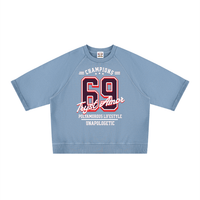 Unisex Vintage Wash Boxy Short Sleeve Sweatshirt - trystamor